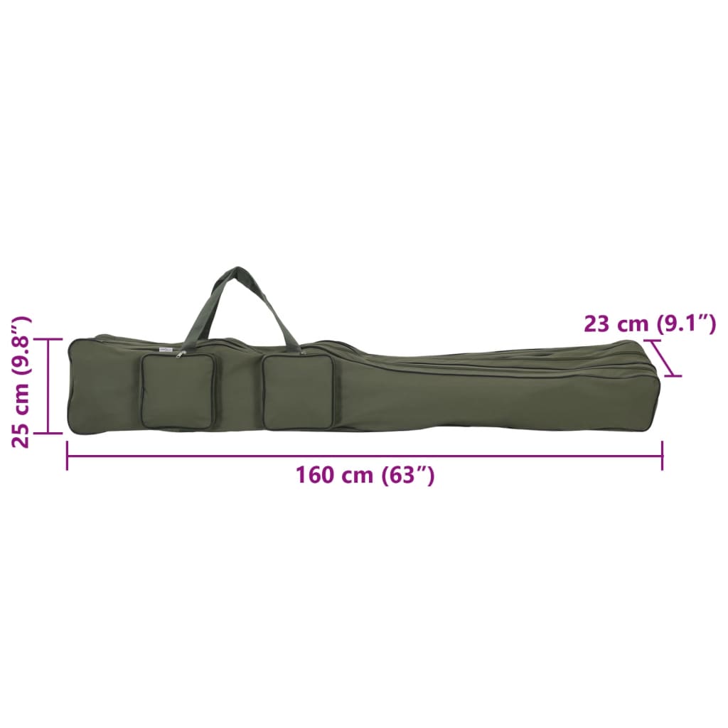 Torba za štap za pecanje tamnozelena 160 cm od tkanine Oxford