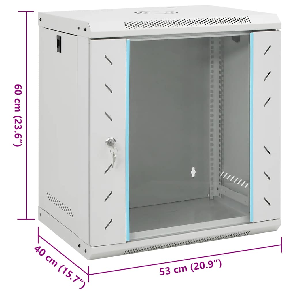 Zidni komunikacijski ormar 12U 19 " IP20 53 x 40 x 60 cm