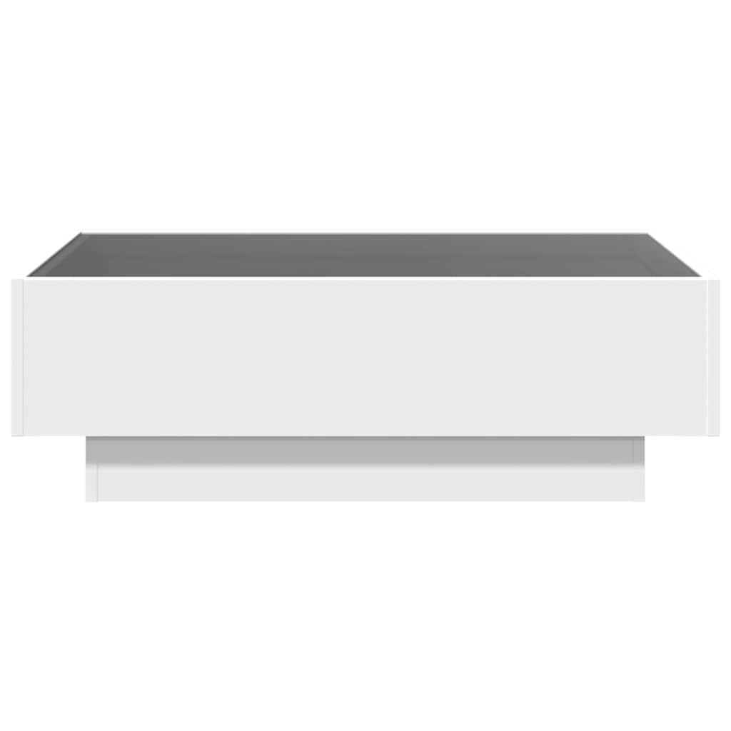 Stolić za kavu LED bijeli 90x50x30 cm od konstruiranog drva