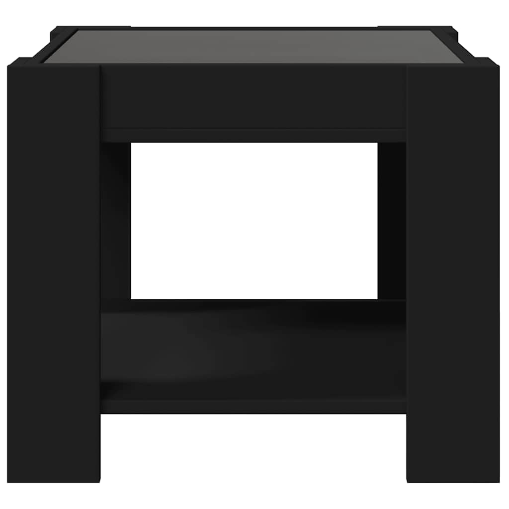 Stolić za kavu LED crni 53x53x45 cm od konstruiranog drva