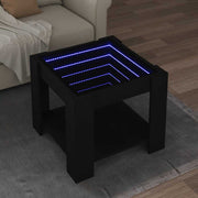 Stolić za kavu LED crni 53x53x45 cm od konstruiranog drva