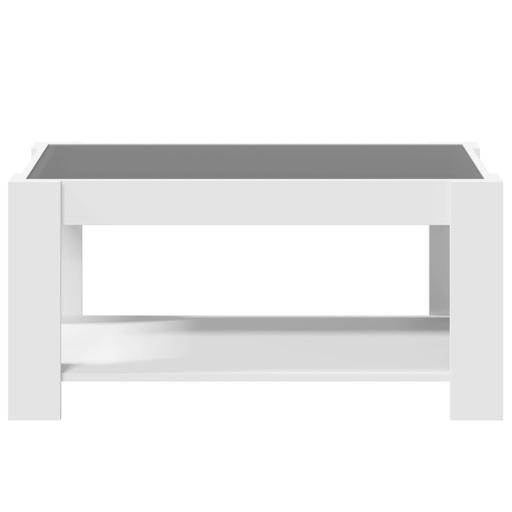 Stolić za kavu s LED bijeli 93x53x45 cm od konstruiranog drva
