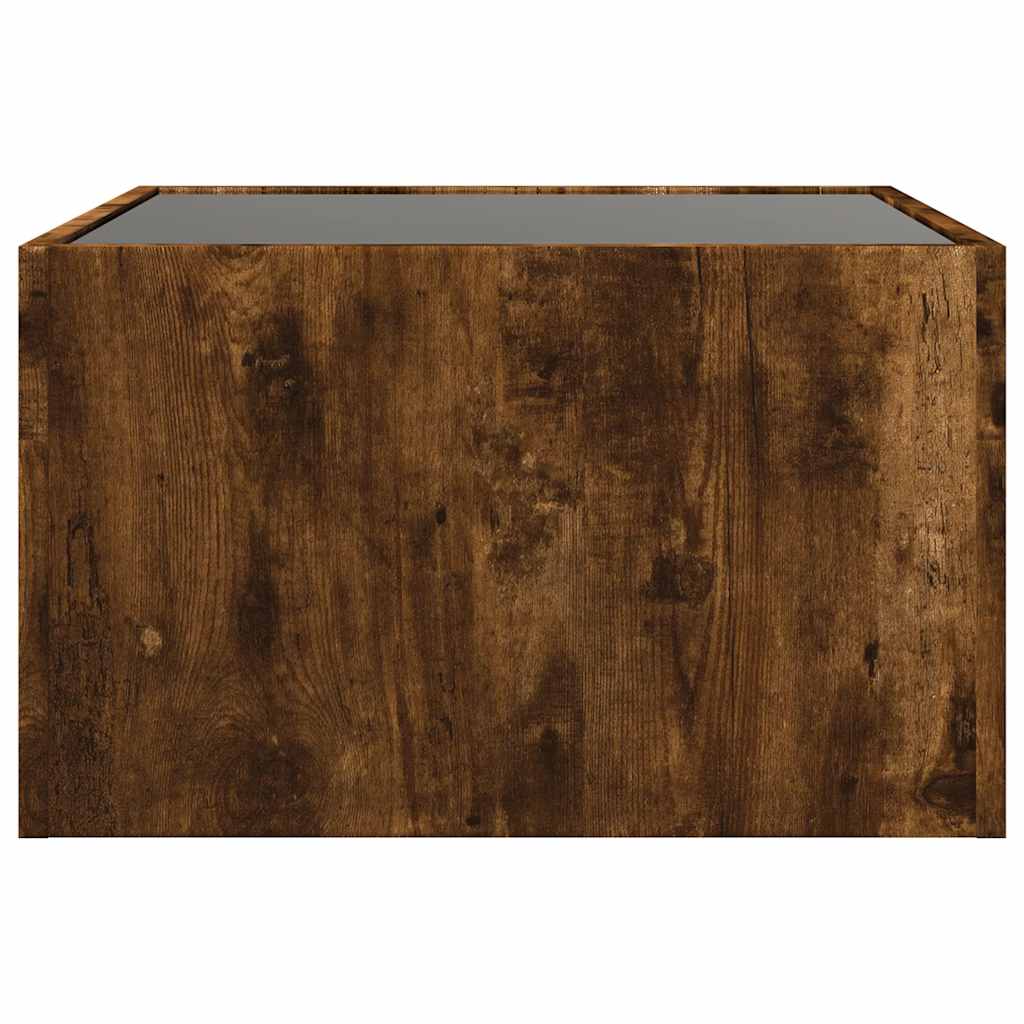 Stolić s beskonačnim LED svjetlima boja hrasta 50x50x30 cm