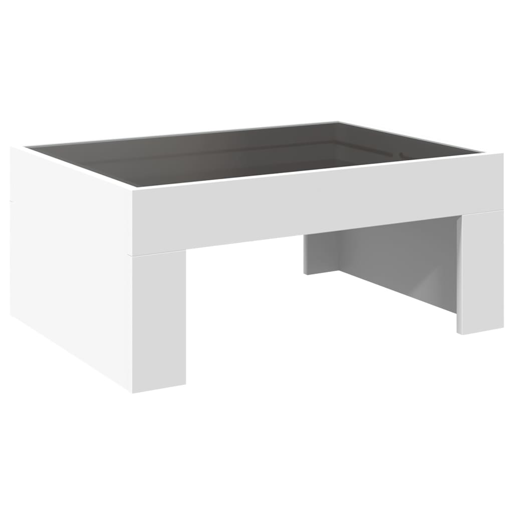 Stolić s beskonačnim LED svjetlima bijeli 70x50x30 cm