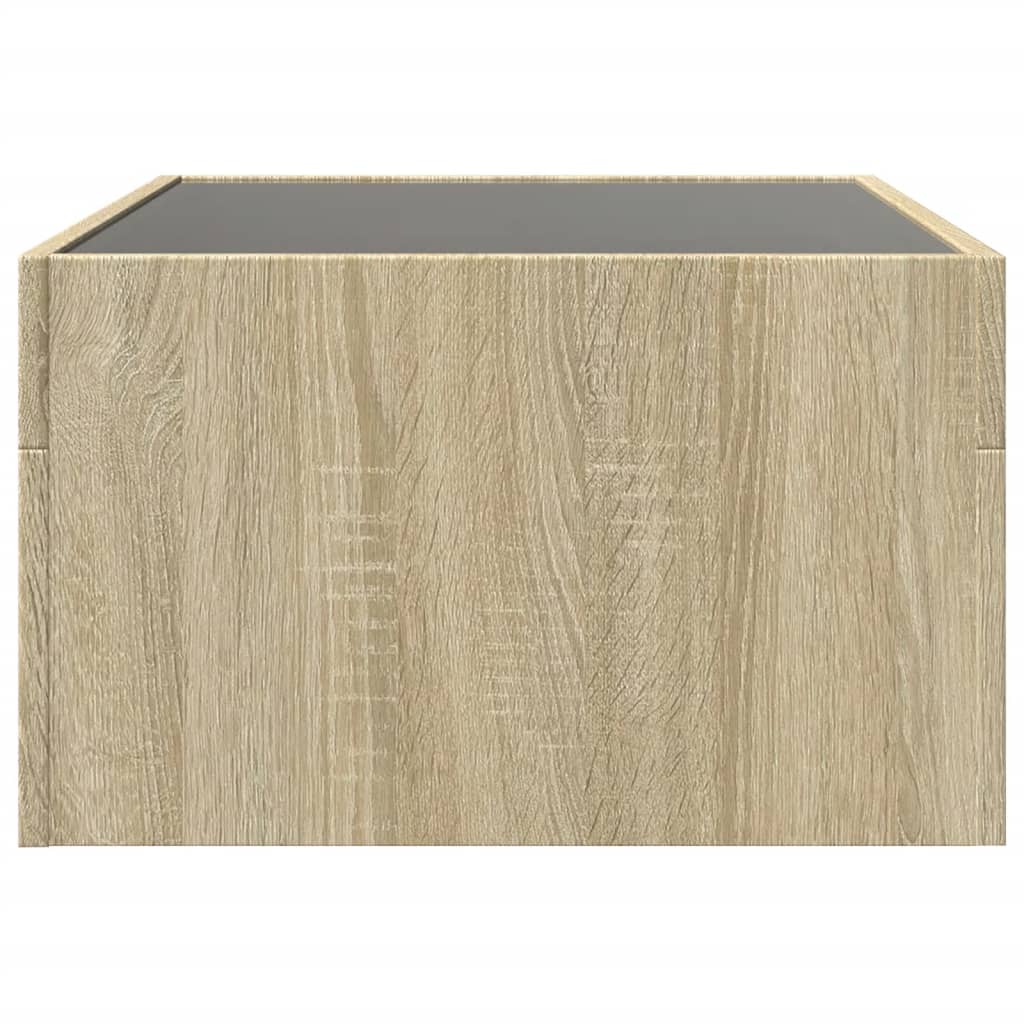 Stolić s beskonačnim LED svjetlima boja hrasta 70x50x30 cm