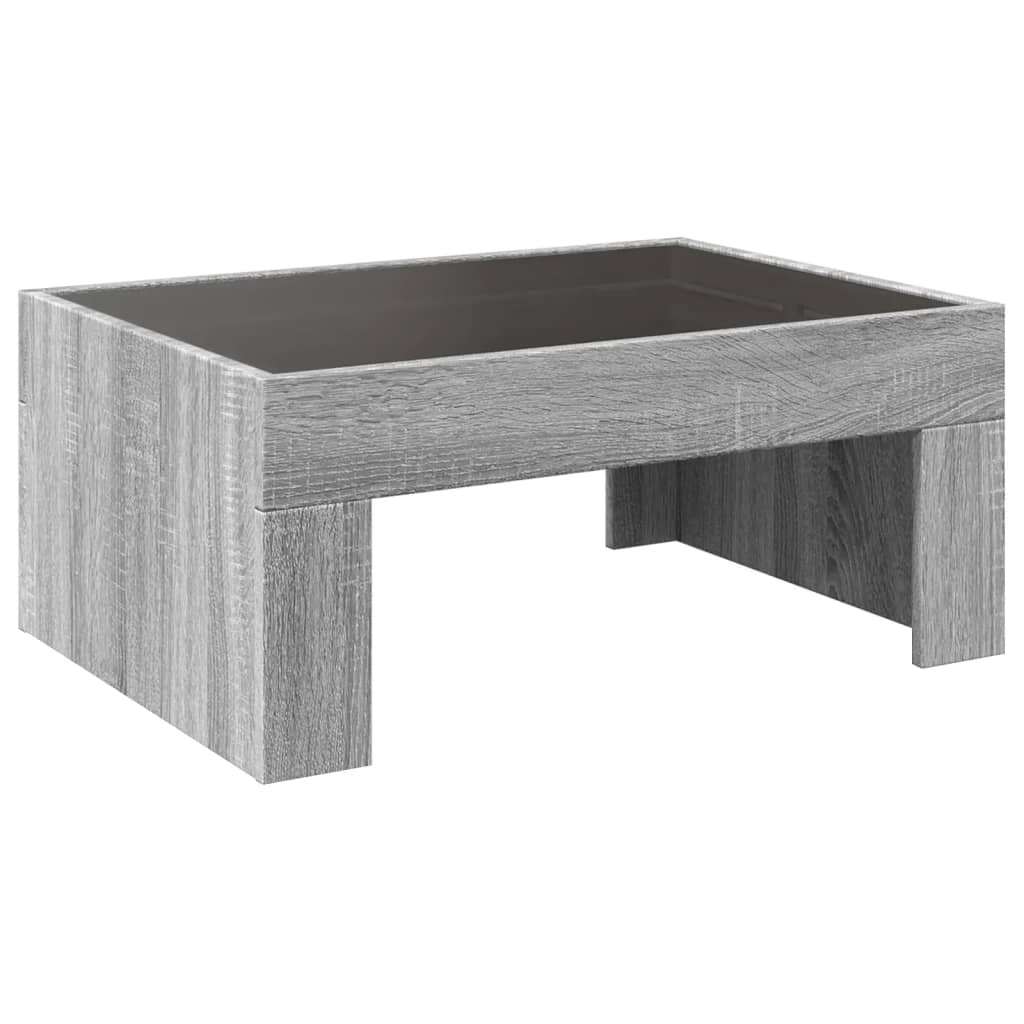 Stolić s beskonačnim LED svjetlima boja hrasta 70x50x30 cm