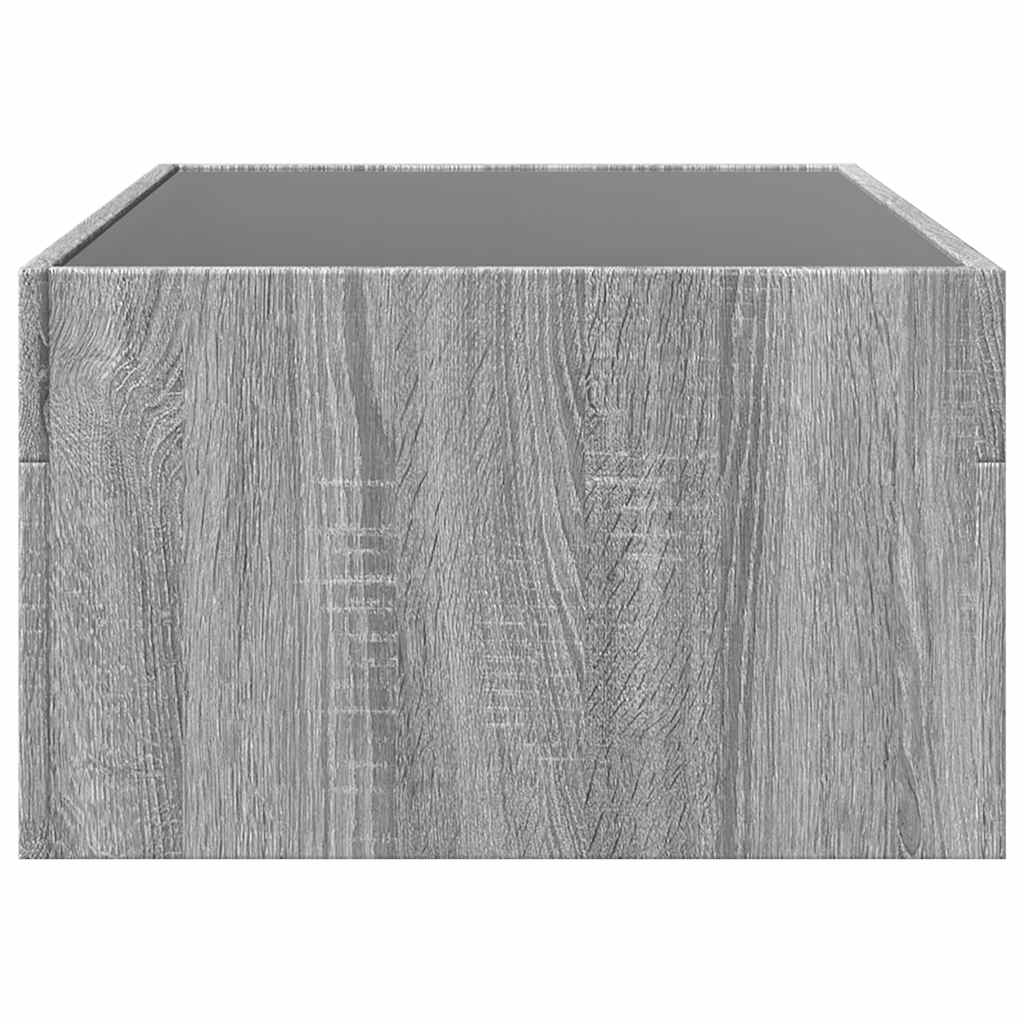 Stolić s beskonačnim LED svjetlima boja hrasta 90x50x30 cm