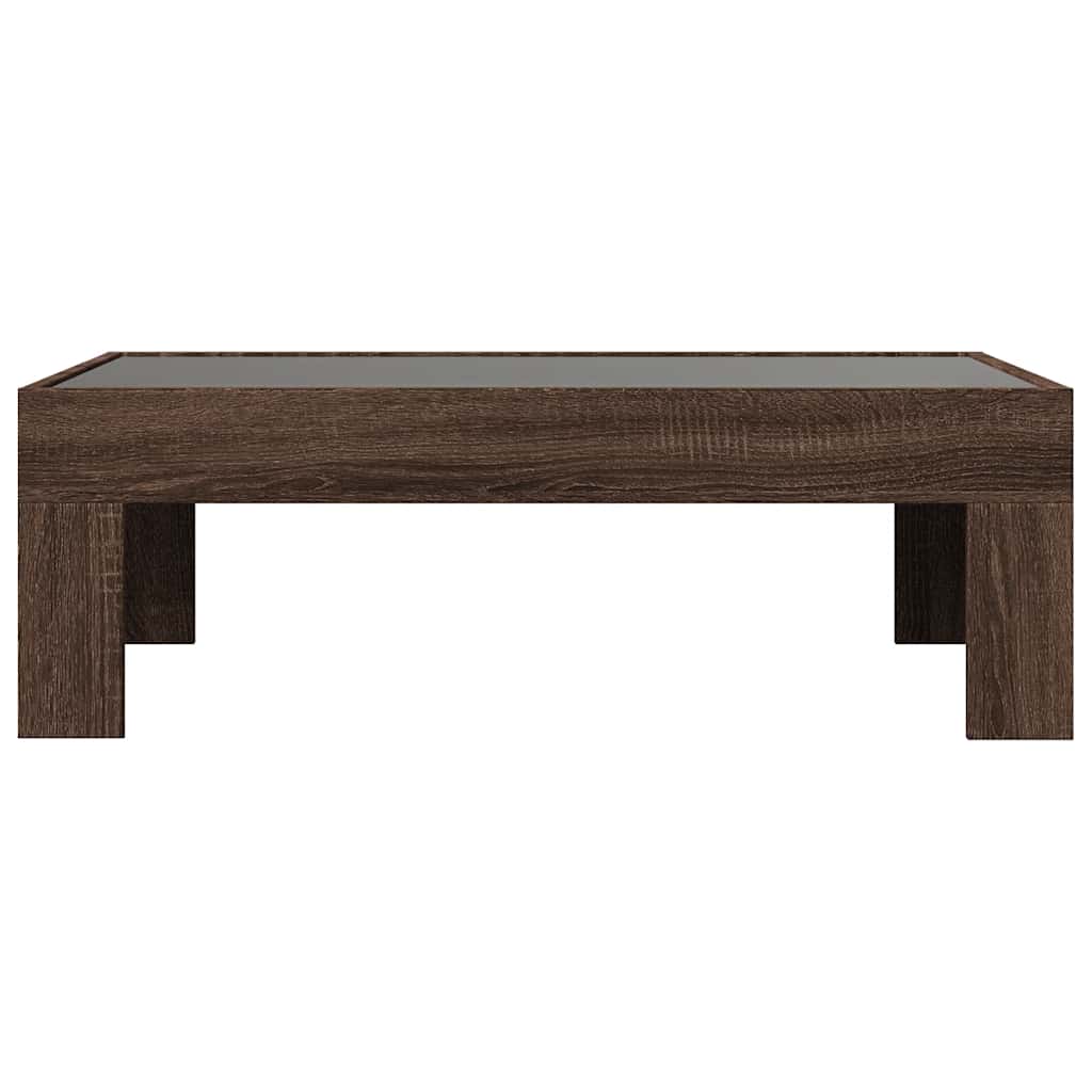 Stolić s beskonačnim LED svjetlima boja hrasta 90x50x30 cm