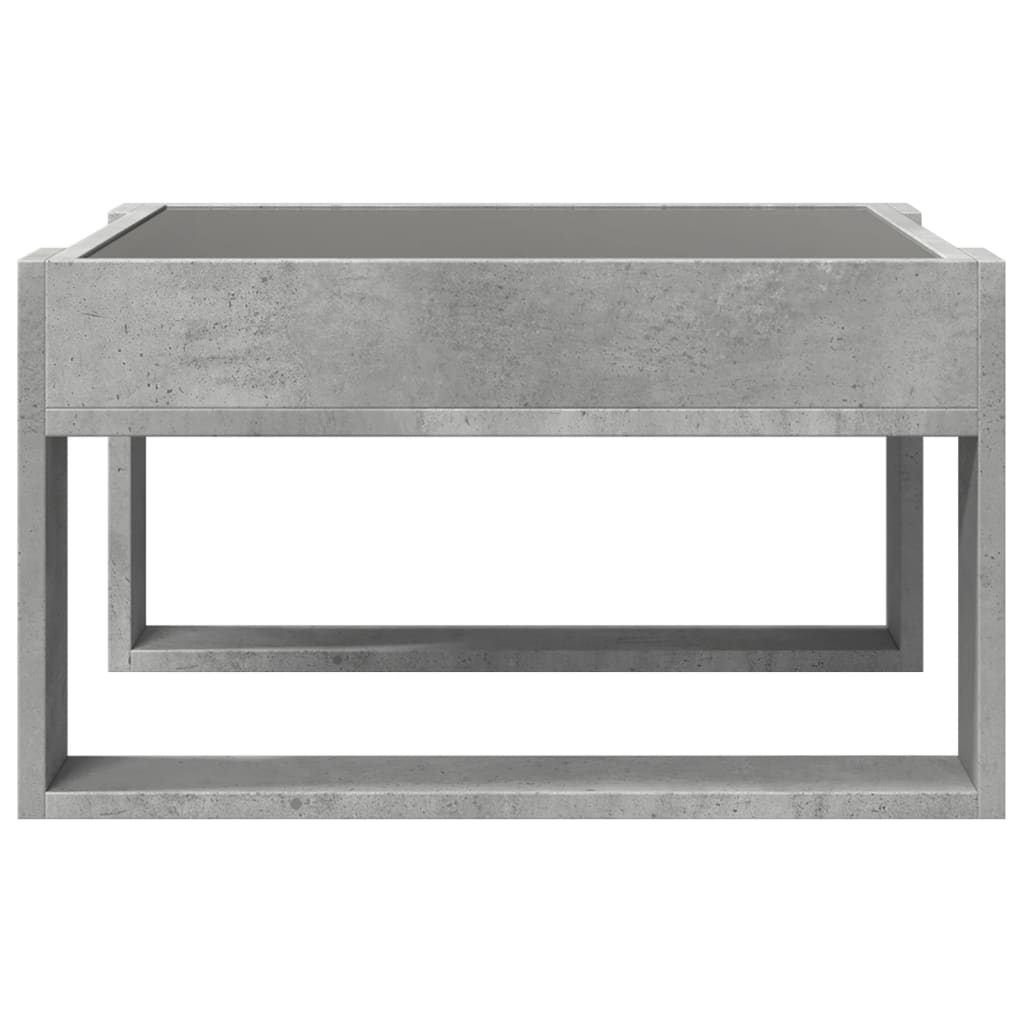 Stolić s beskonačnim LED siva boja betona 50x53x30 cm