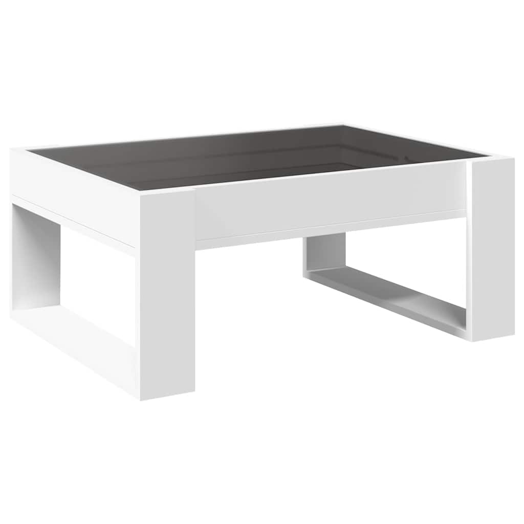 Stolić s beskonačnim LED svjetlima bijeli 70x53x30 cm