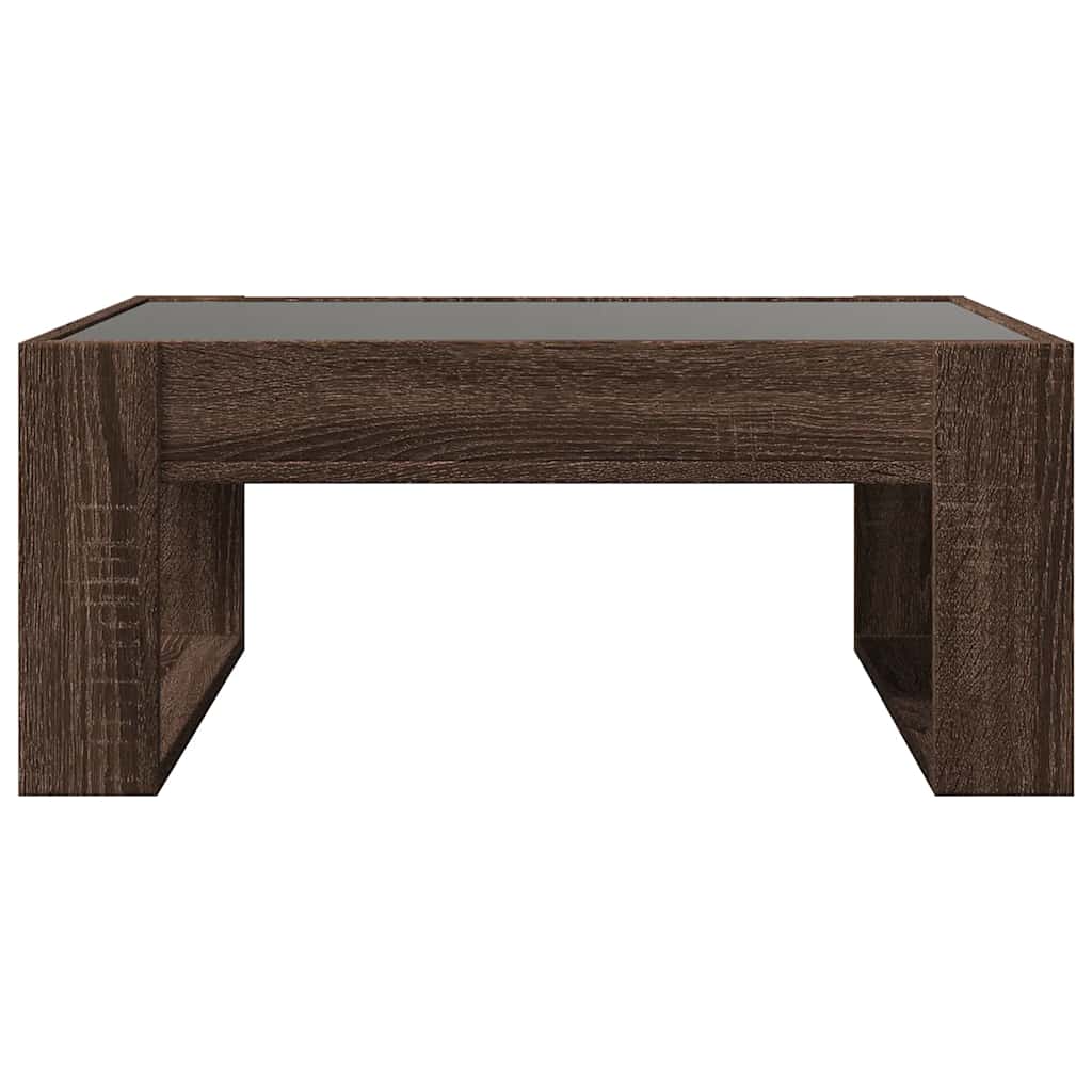 Stolić s beskonačnim LED svjetlima boja hrasta 70x53x30 cm