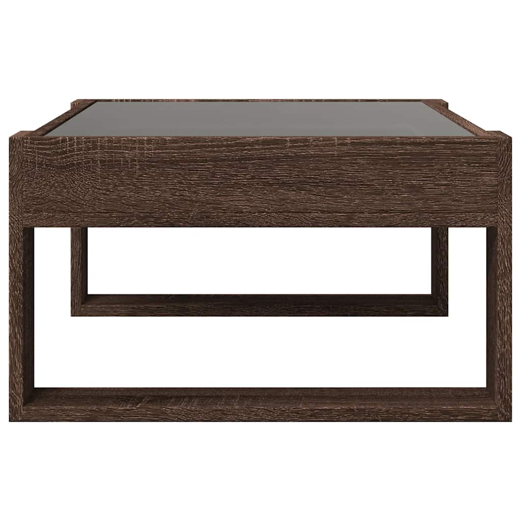 Stolić s beskonačnim LED svjetlima boja hrasta 70x53x30 cm