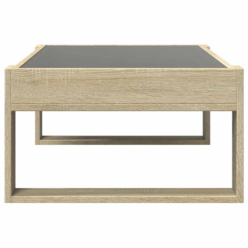Stolić s beskonačnim LED svjetlima boja hrasta 90x53x30 cm