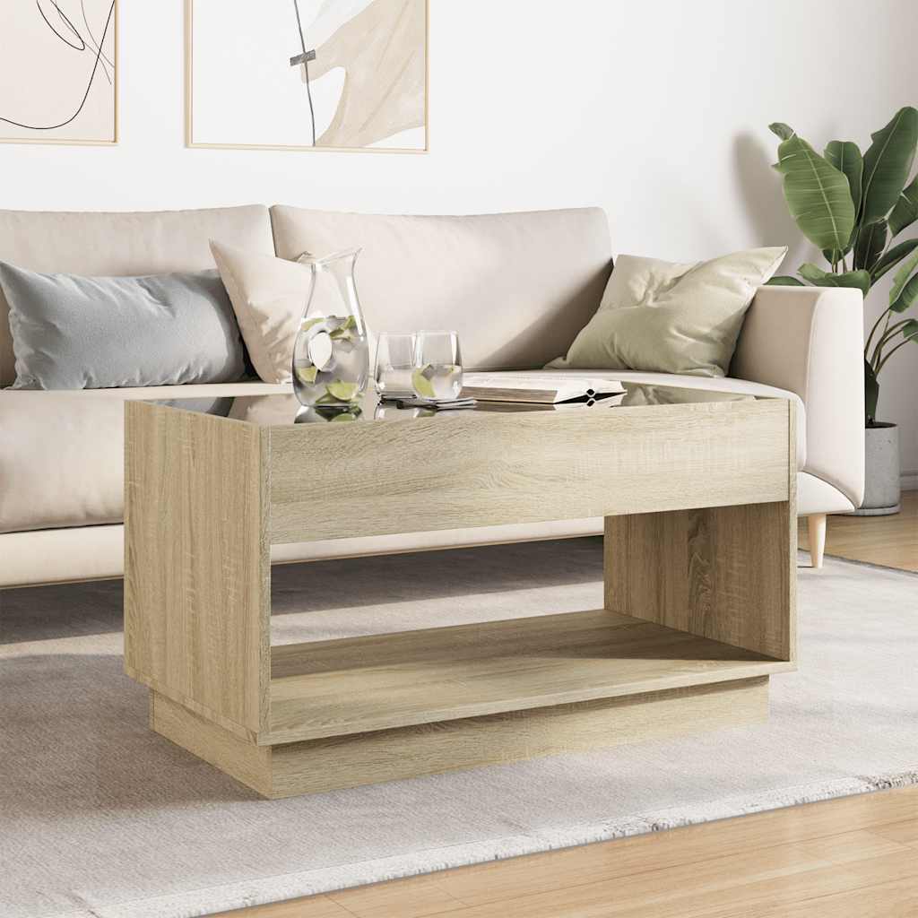 Stolić s beskonačnim LED svjetlima boja hrasta 90x50x50 cm
