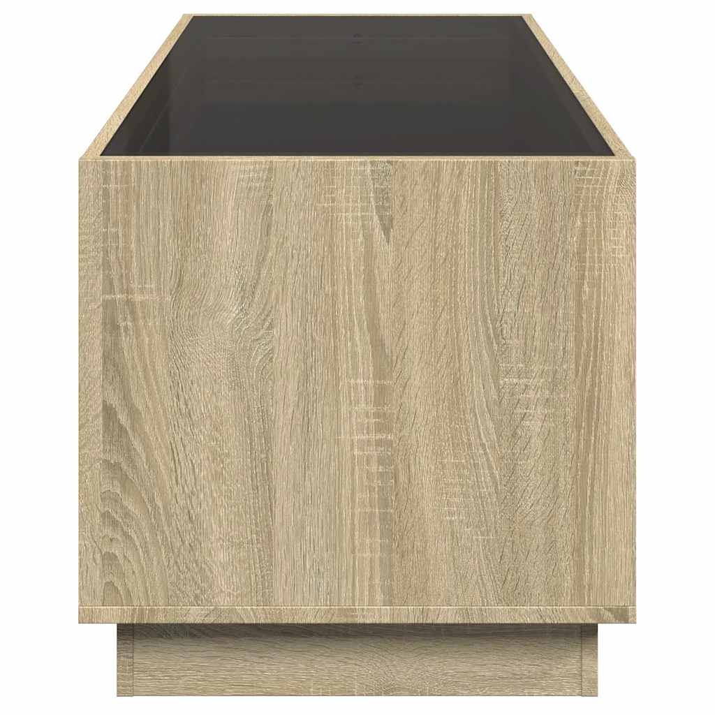 Stolić s beskonačnim LED svjetlima boja hrasta 90x50x50 cm