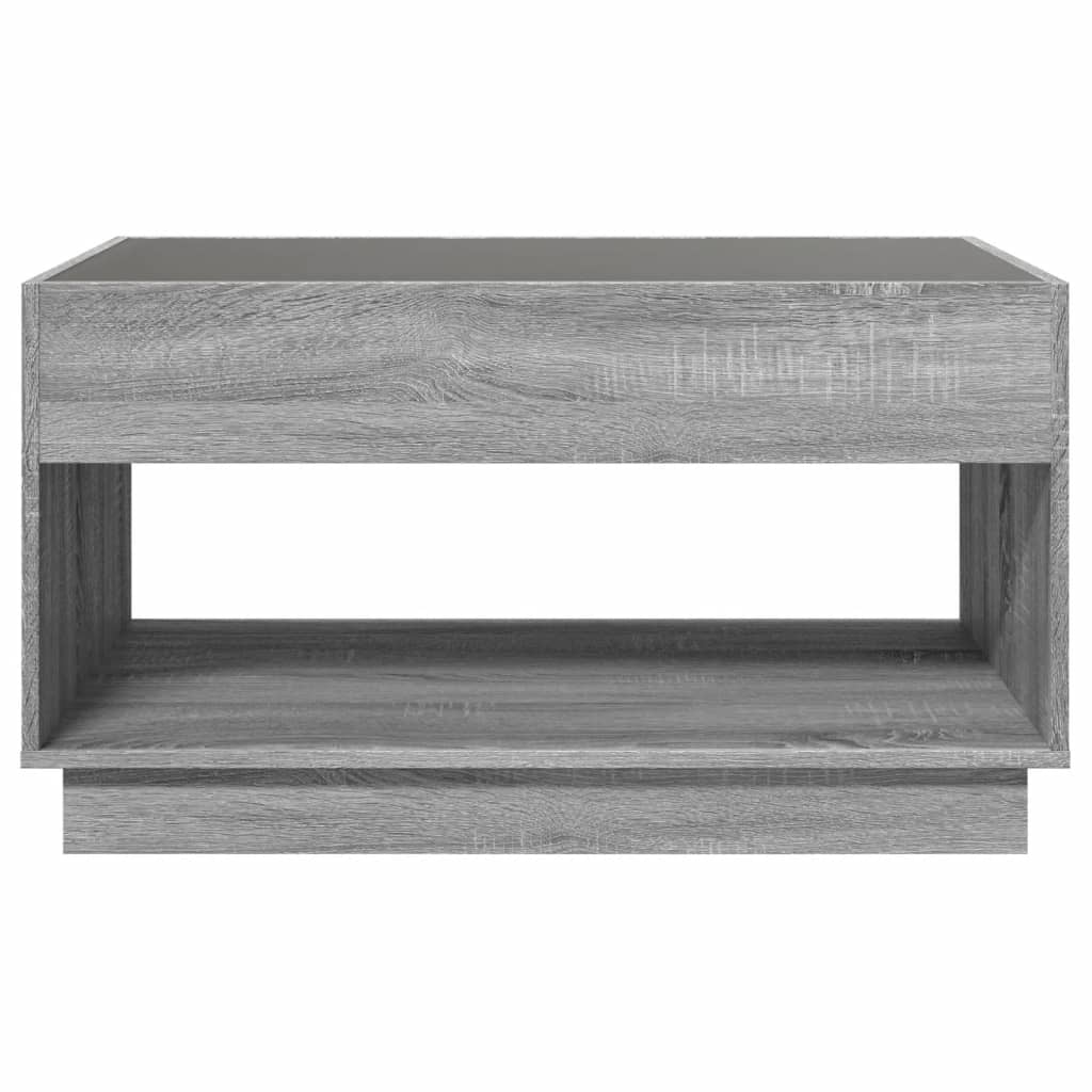 Stolić s beskonačnim LED svjetlima boja hrasta 90x50x50 cm