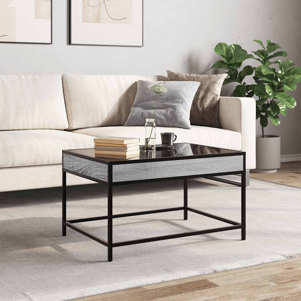 Stolić s beskonačnim LED svjetlima boja hrasta 70x50x41 cm