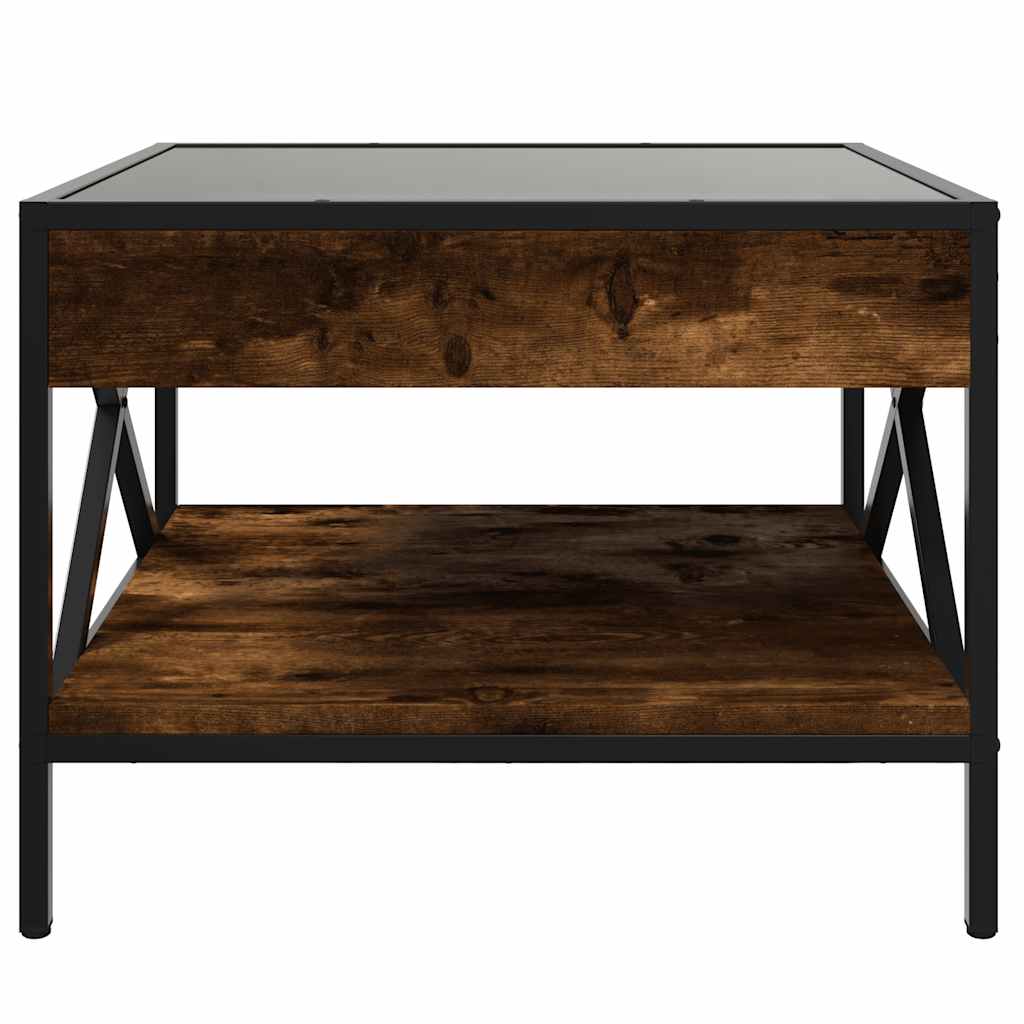 Stolić s beskonačnim LED svjetlima boja hrasta 50x50x38 cm