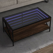 Stolić s beskonačnim LED svjetlima boja hrasta 90x50x38 cm