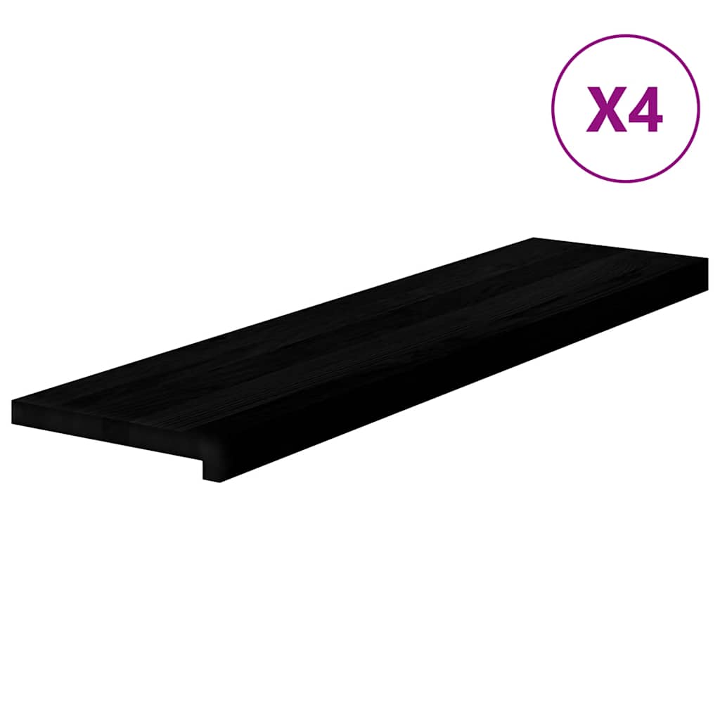 Gazišta stepenice 4 kom tamnosmeđi 100x30x2 cm masivna hrast