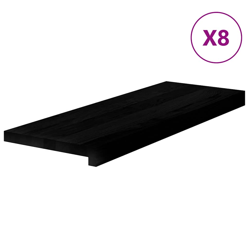 Gazišta stepenice 8 kom tamnosmeđi 70x30x2 cm masivna hrast