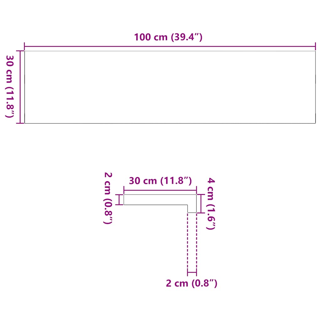 Gazišta stepenice 16 kom tamnosmeđi 100x30x2 cm masivna hrast