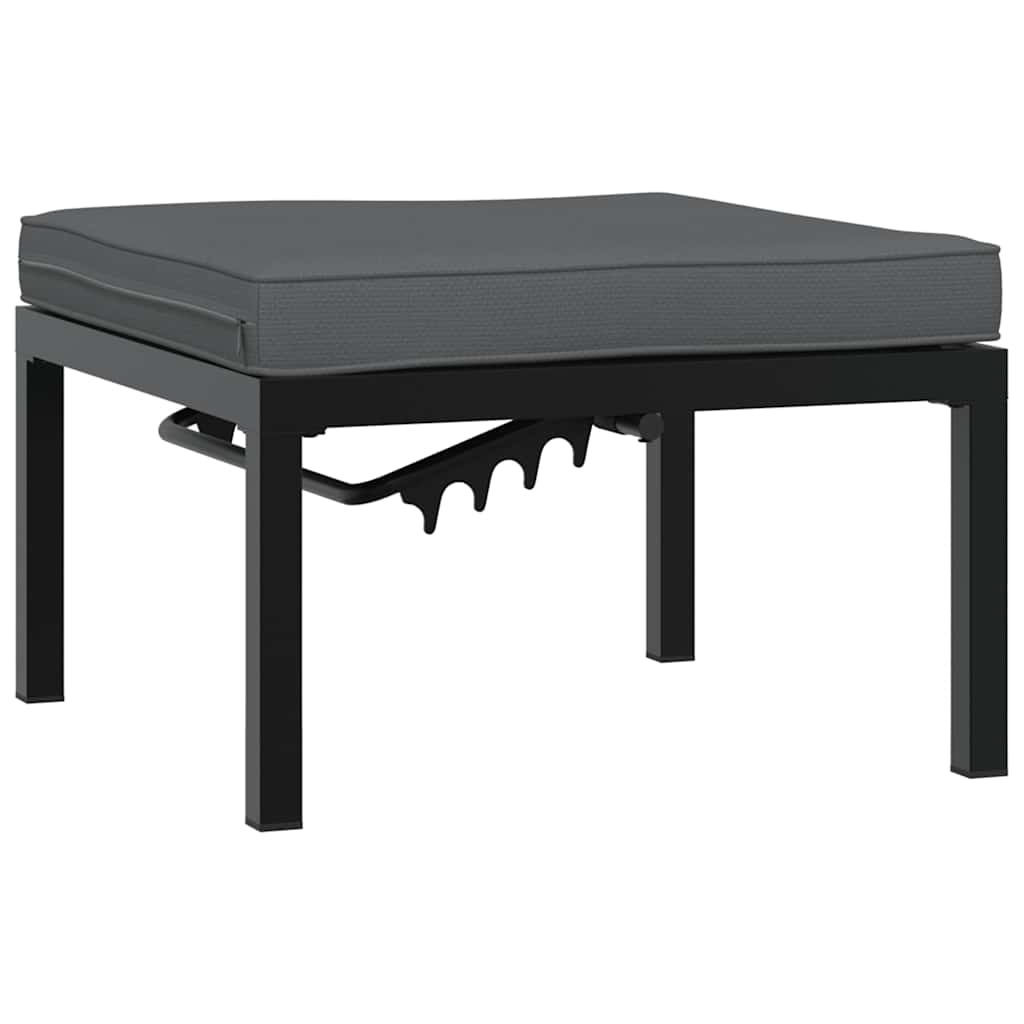 4-dijelni set vrtnih sofa s jastucima crni aluminijski