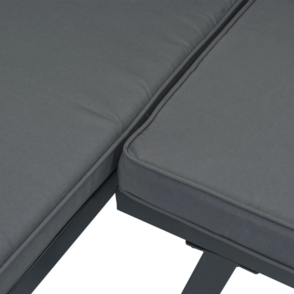 4-dijelni set vrtnih sofa s jastucima crni aluminijski
