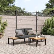 3-dijelni set vrtnih sofa s jastucima crni aluminijski