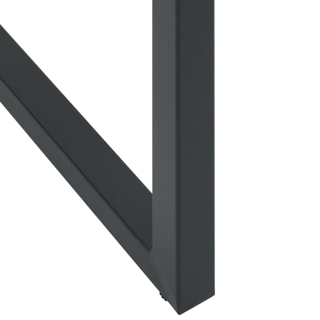 11-dijelni vrtni barski set crni od čelika obloženog prahom