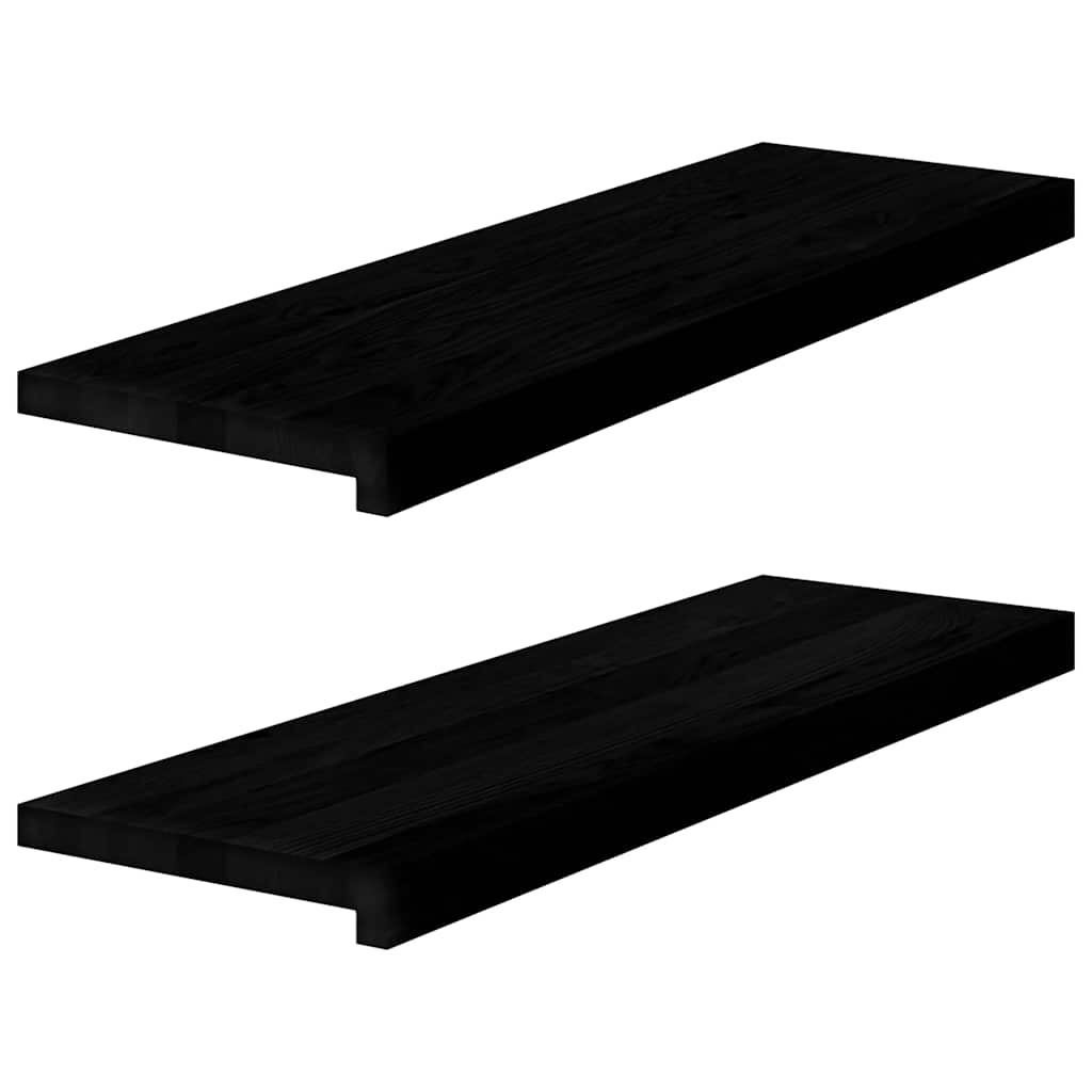Gazišta stepenice 2 kom tamnosmeđi 80x25x2 cm masivna hrast