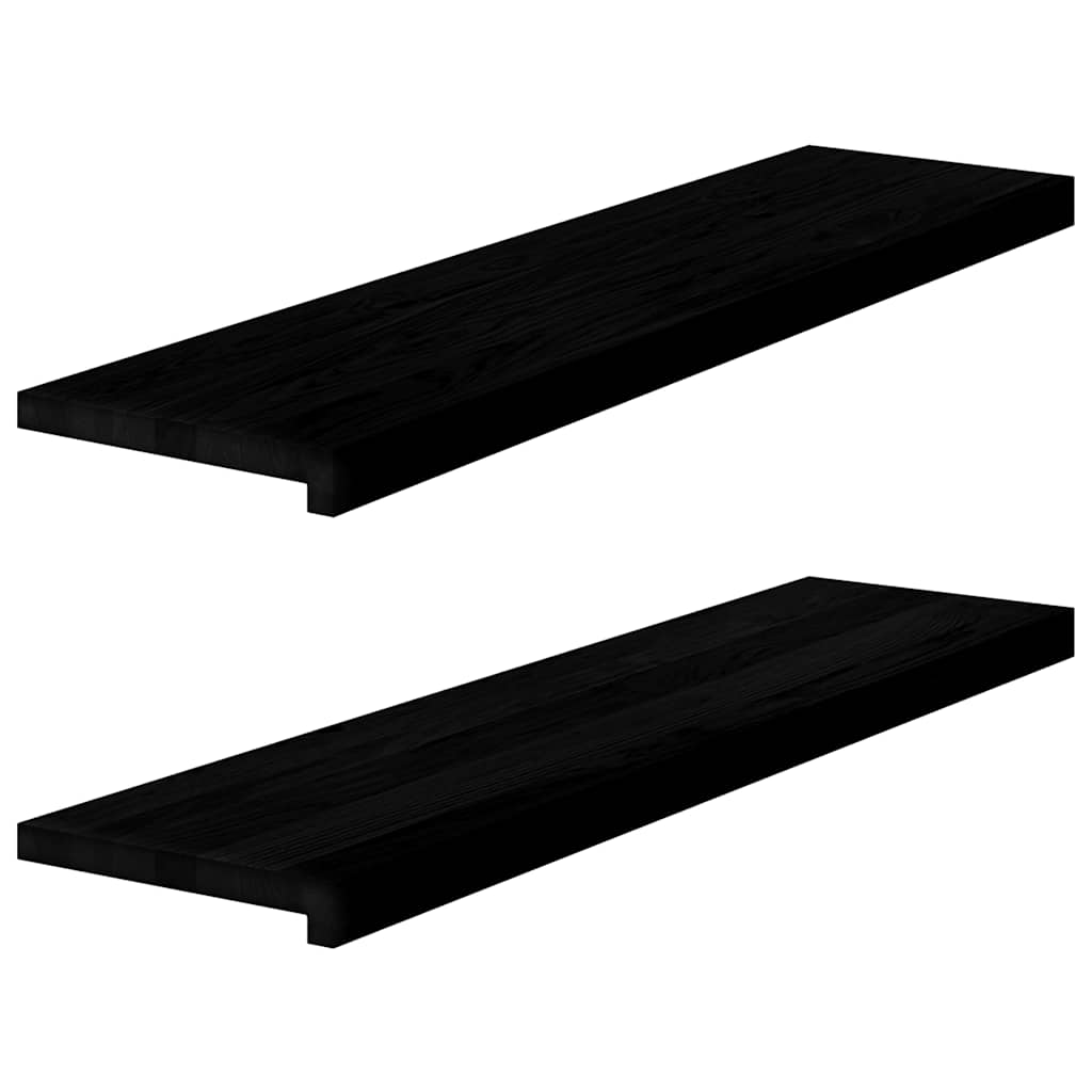 Gazišta stepenice 2 kom tamnosmeđi 100x25x2 cm masivna hrast