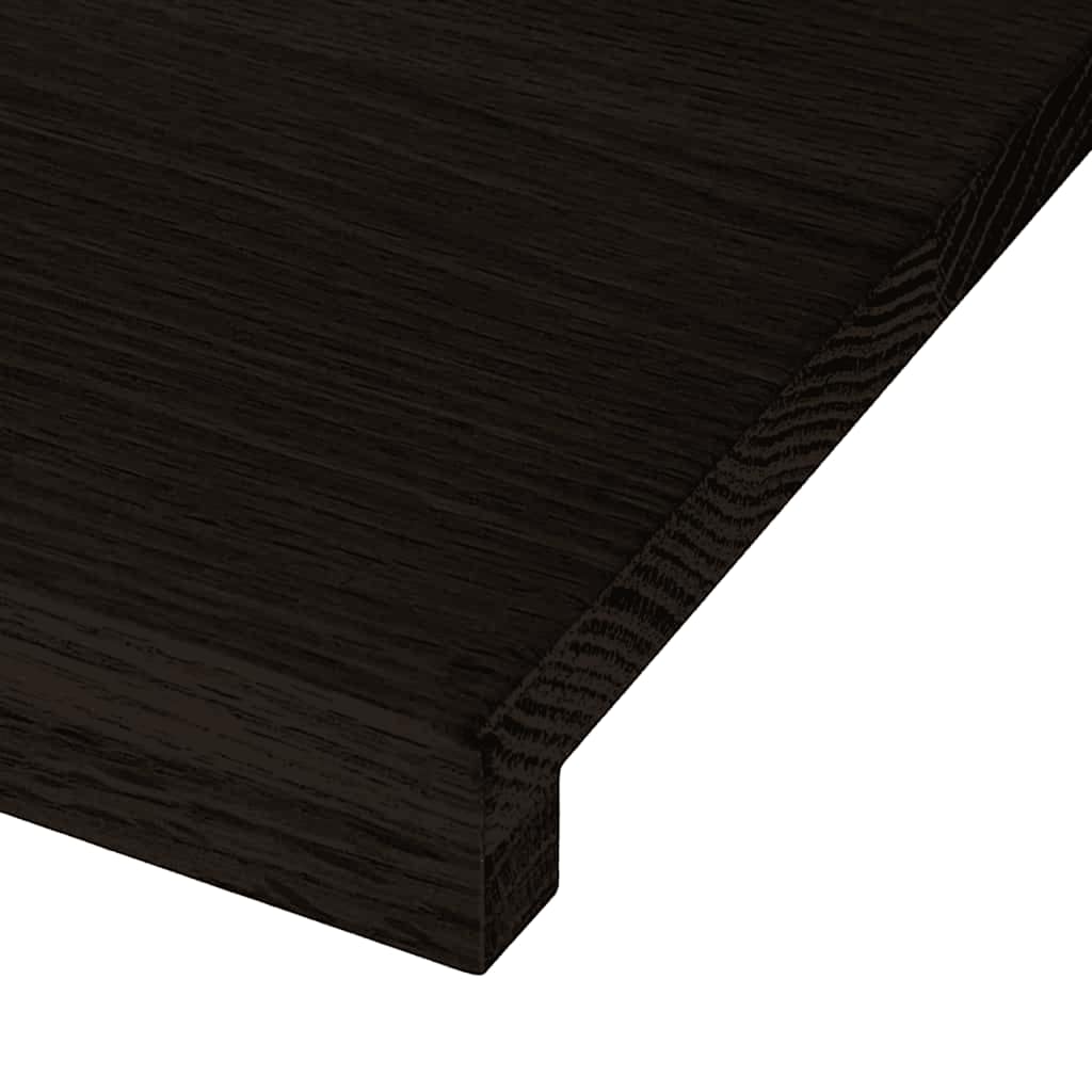 Gazišta stepenice 2 kom tamnosmeđi 120x30x2 cm masivna hrast