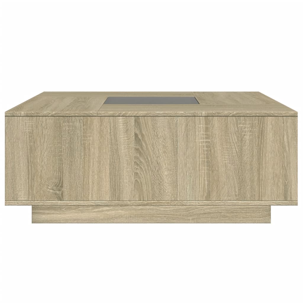 Stolić s beskonačnim LED svjetlima boja hrasta 100x100x40 cm