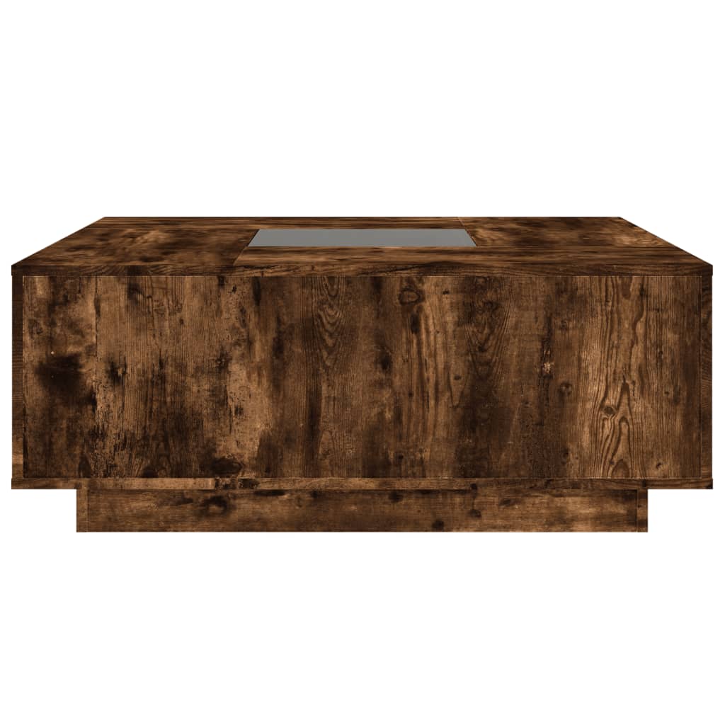 Stolić s beskonačnim LED svjetlima boja hrasta 100x100x40 cm