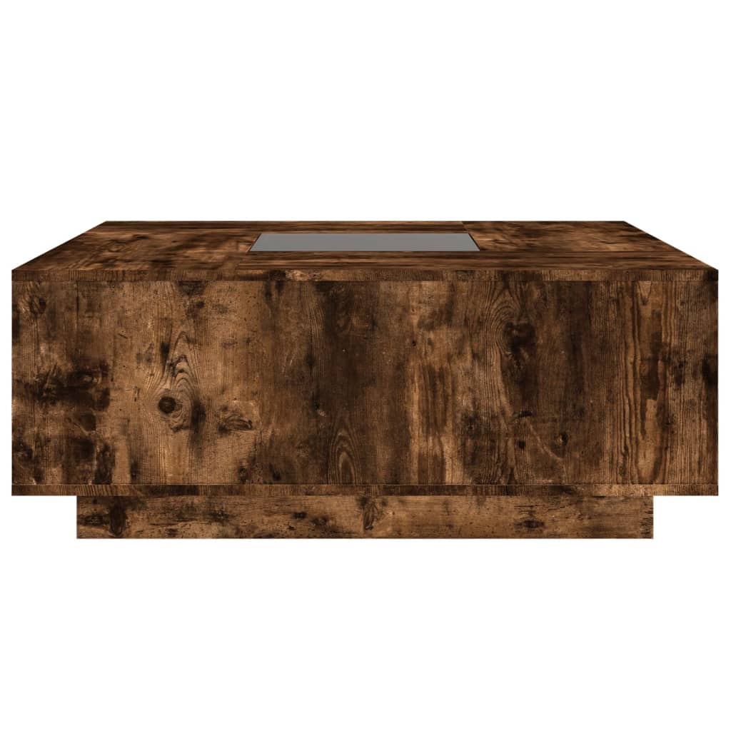 Stolić s beskonačnim LED svjetlima boja hrasta 100x100x40 cm