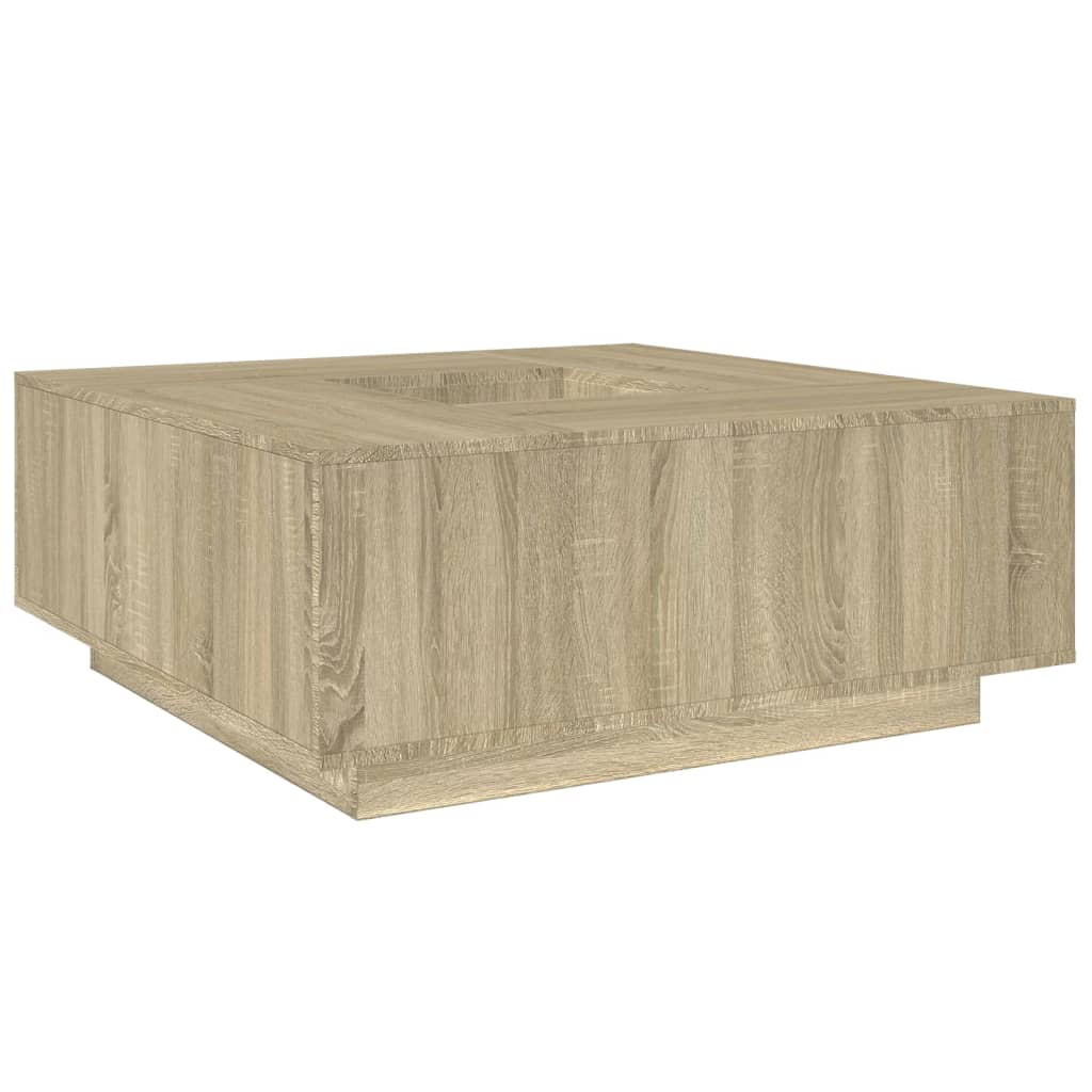 Stolić za kavu boja hrasta 100 x 100 x 40 cm konstruirano drvo