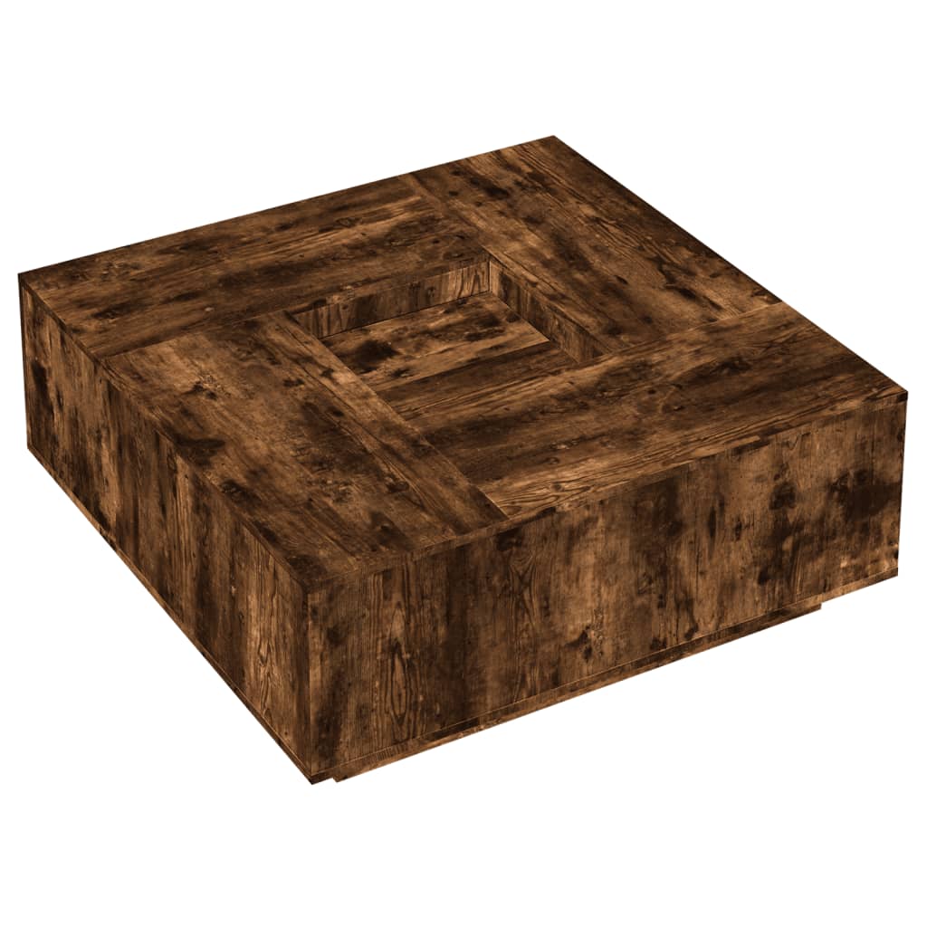 Stolić za kavu boja hrasta 100 x 100 x 40 cm konstruirano drvo