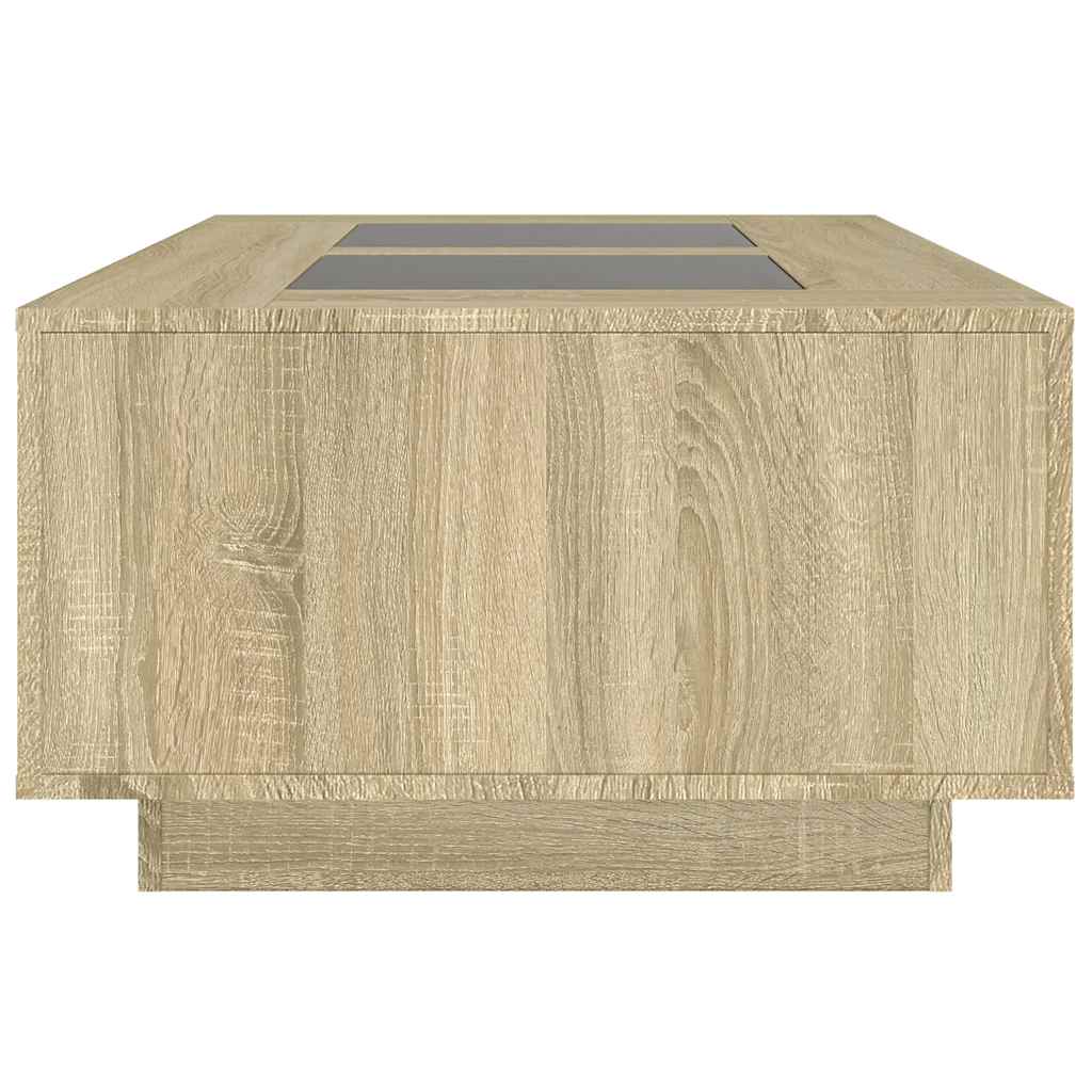 Stolić s beskonačnim LED svjetlima boja hrasta 116x69x40 cm