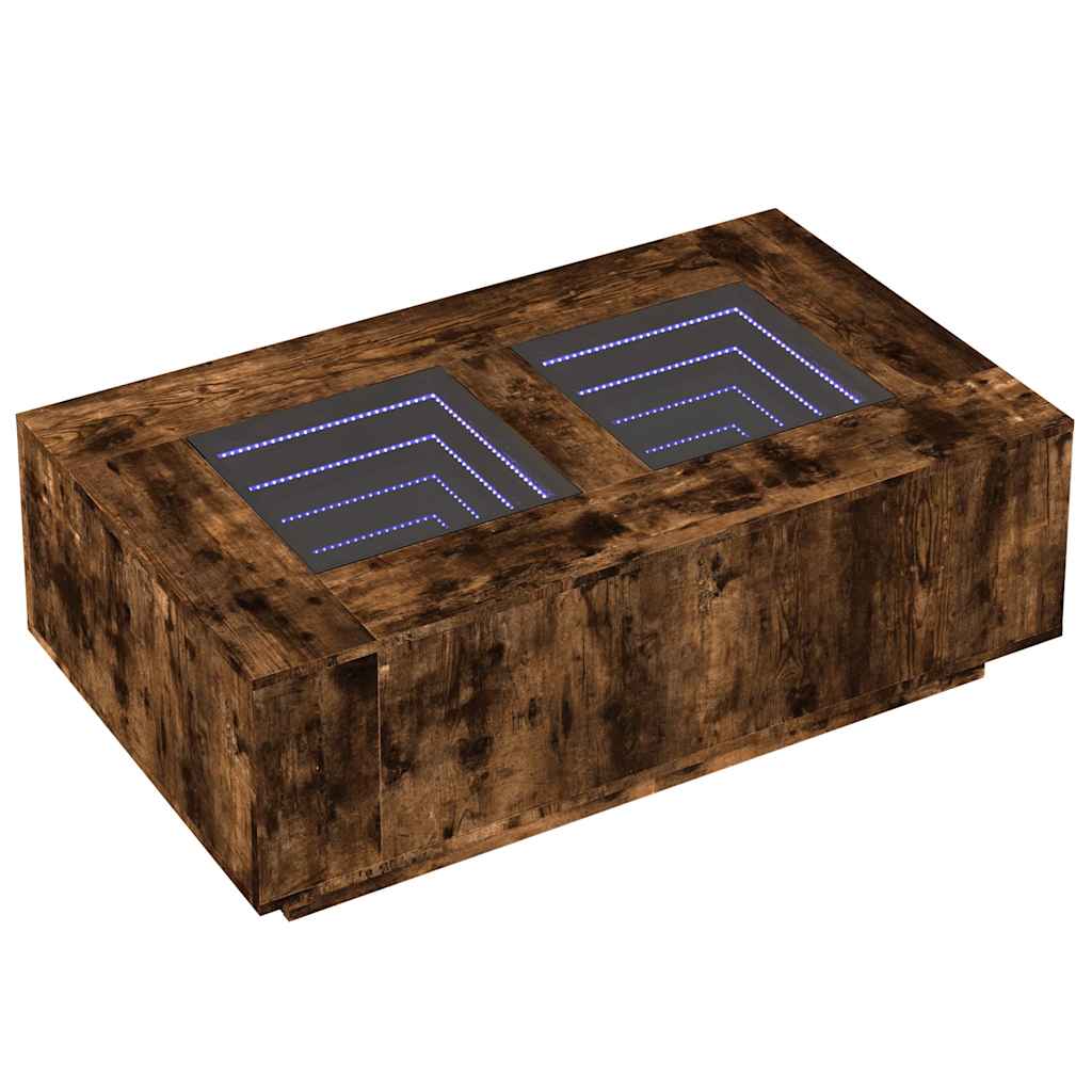 Stolić s beskonačnim LED svjetlima boja hrasta 116x69x40 cm