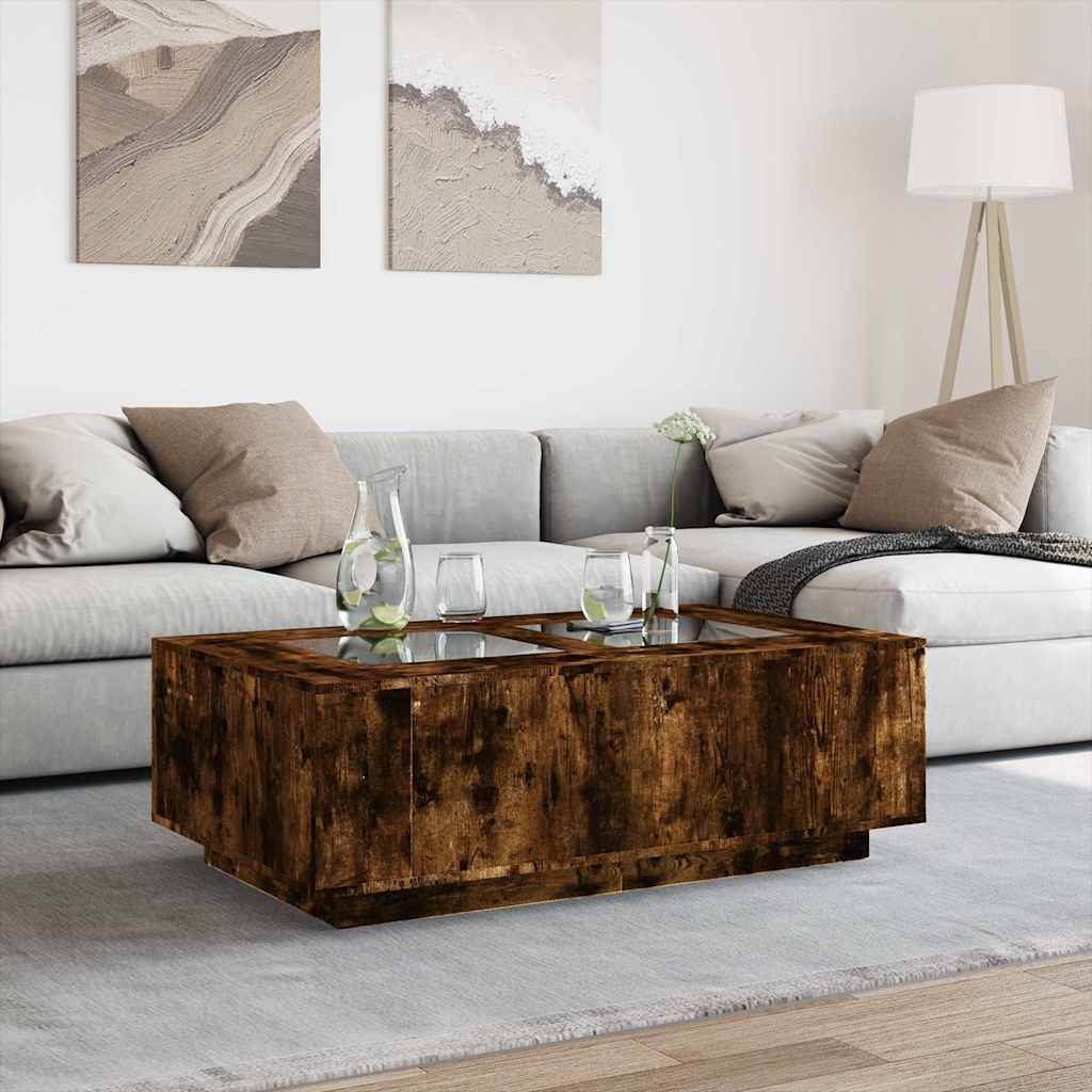 Stolić s beskonačnim LED svjetlima boja hrasta 116x69x40 cm
