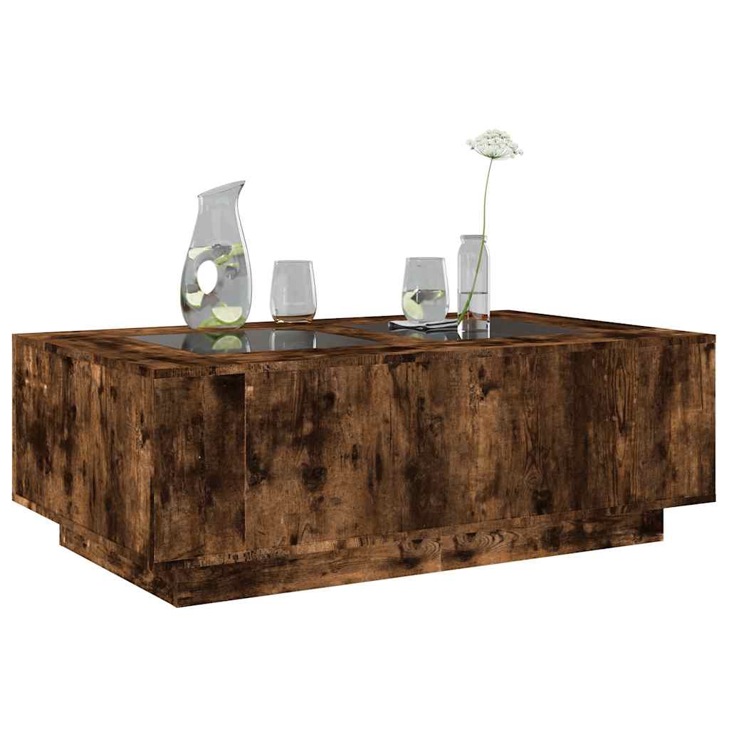 Stolić s beskonačnim LED svjetlima boja hrasta 116x69x40 cm