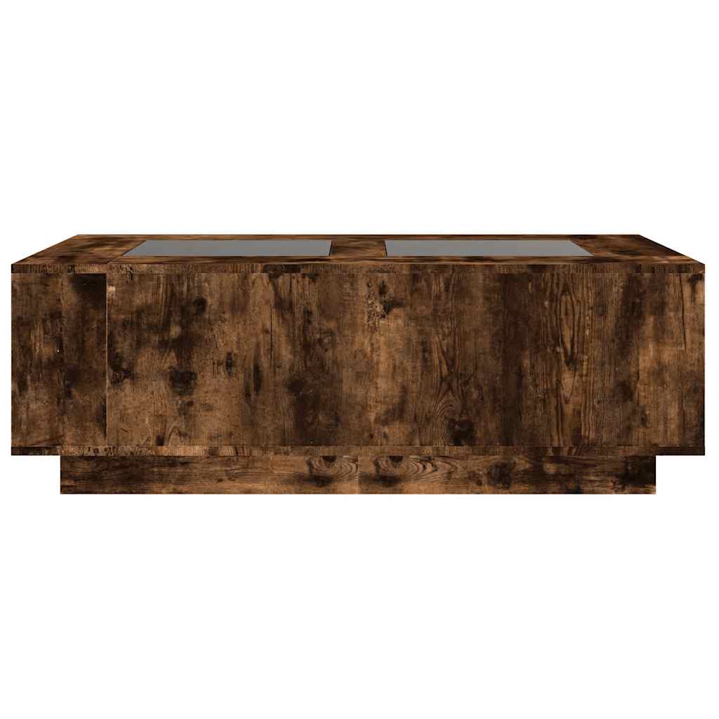 Stolić s beskonačnim LED svjetlima boja hrasta 116x69x40 cm