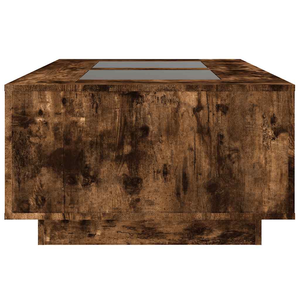 Stolić s beskonačnim LED svjetlima boja hrasta 116x69x40 cm