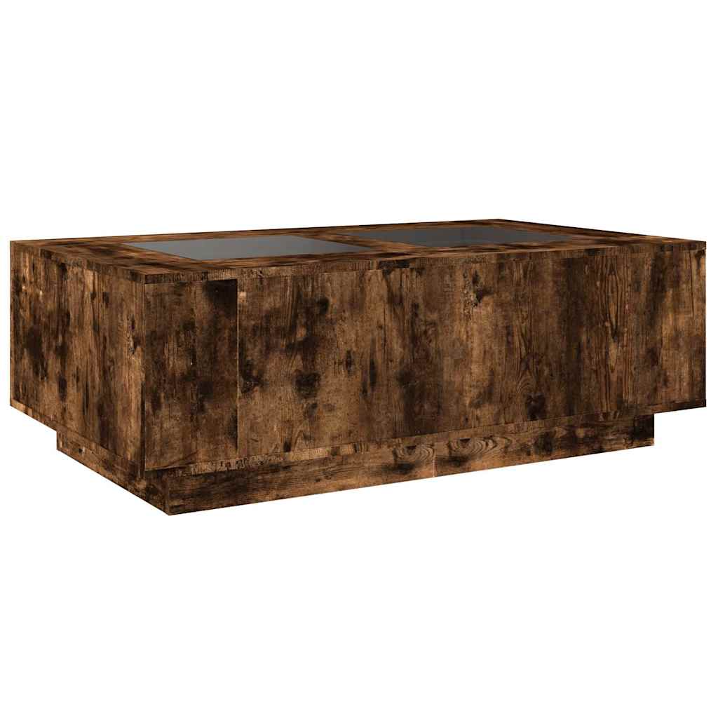 Stolić s beskonačnim LED svjetlima boja hrasta 116x69x40 cm