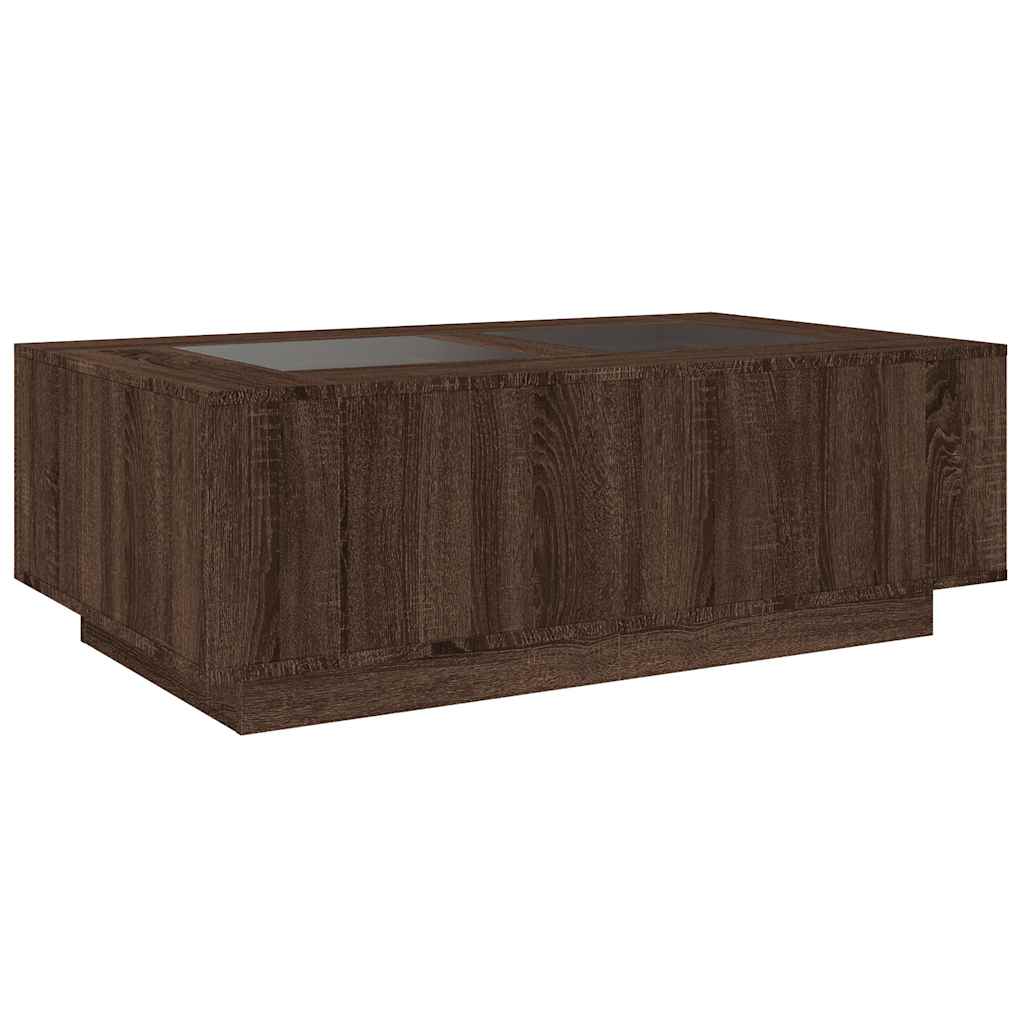 Stolić s beskonačnim LED svjetlima boja hrasta 116x69x40 cm