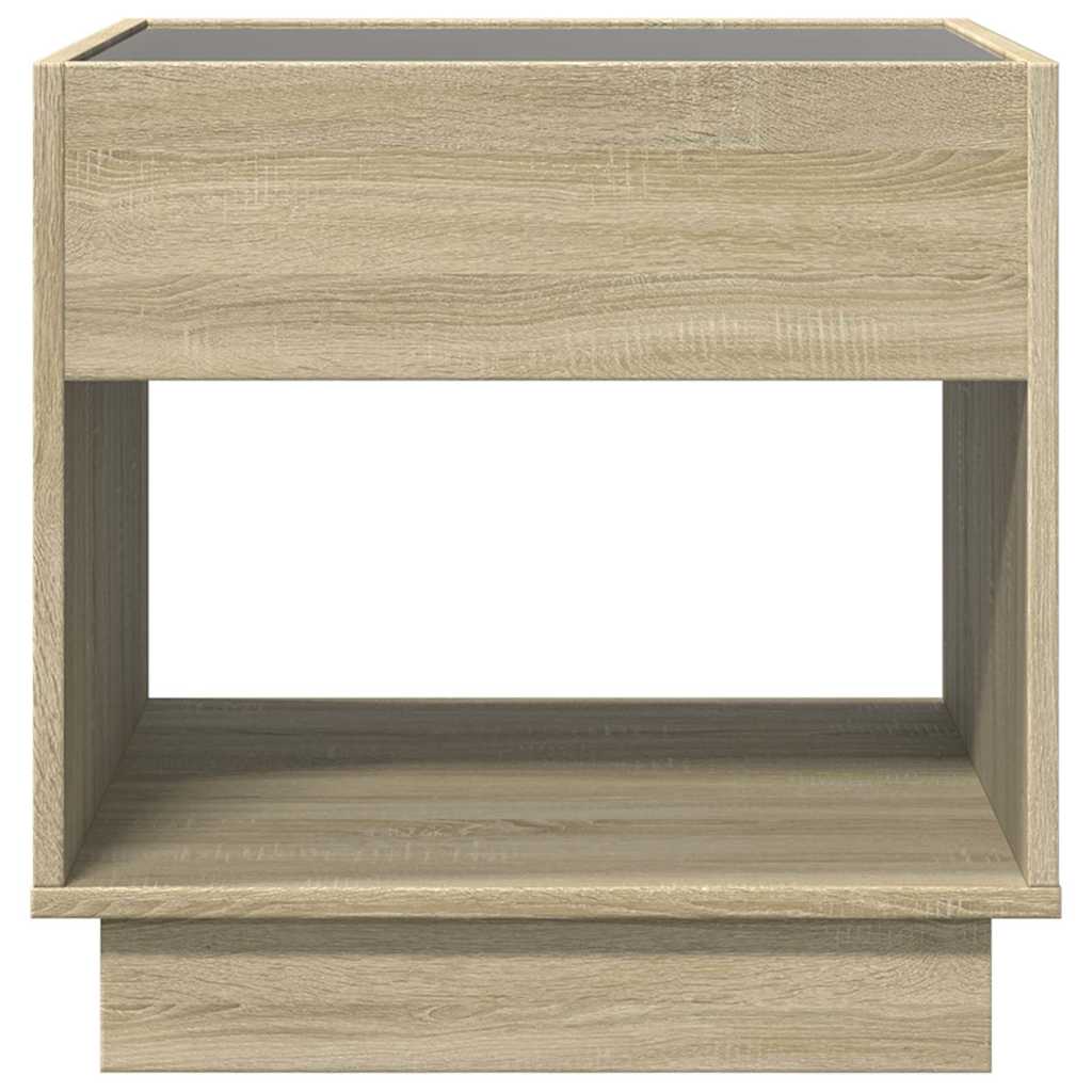 Noćni ormarić s beskonačnim LED boja hrasta sonome 50x50x50 cm