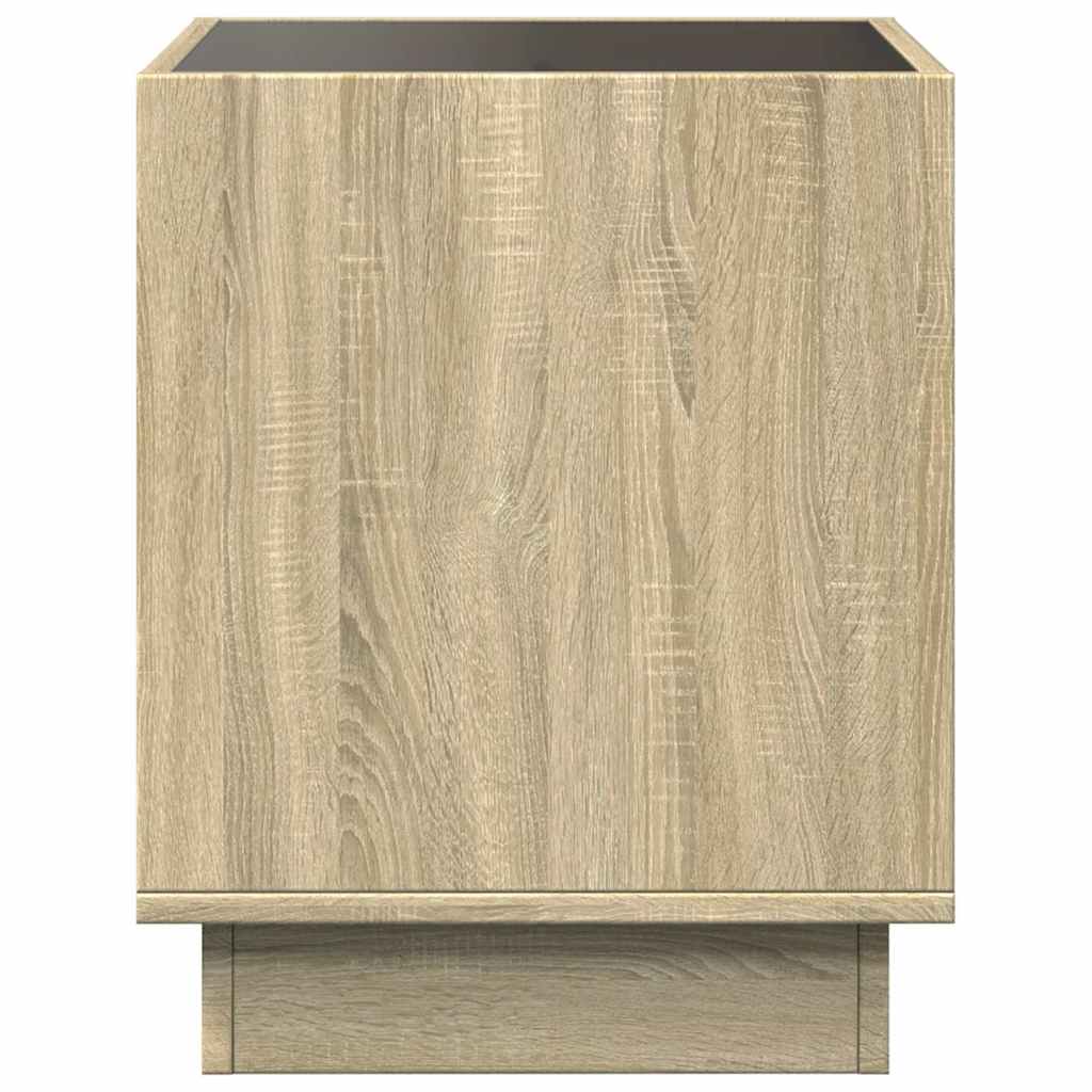 Noćni ormarić s beskonačnim LED boja hrasta sonome 50x50x50 cm