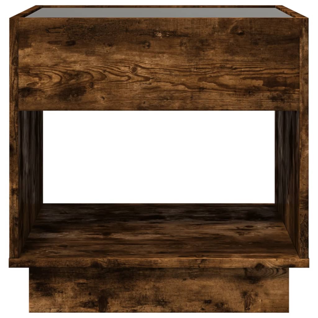 Noćni ormarić s beskonačnim LED boja hrasta 50x50x50 cm