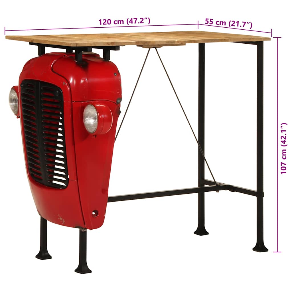 7-dijelni barski set od masivnog drva manga